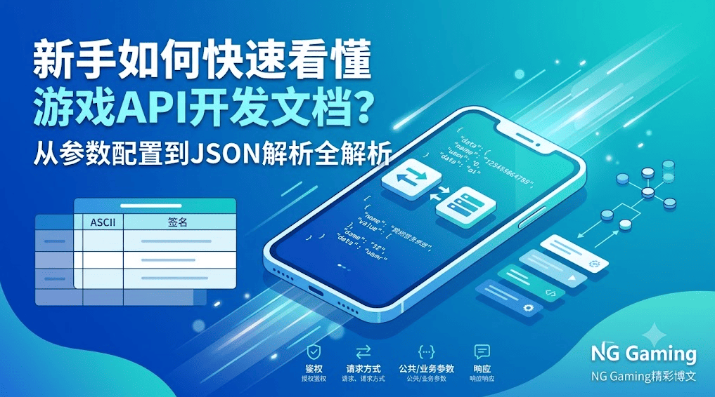 新手如何快速看懂游戏API开发文档？从参数配置到JSON解析全解析